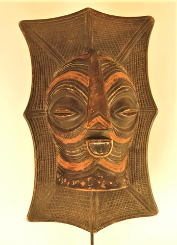 Songye Colorful Plaque with a Mask