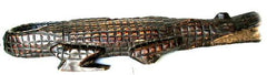 Mankala Game Board in the Shape of a Crocodile