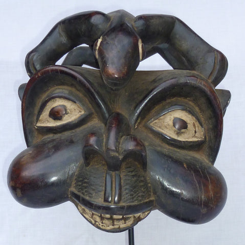 Bamum Ceremonial Mask with Totemic Animal