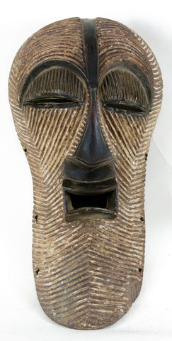 Songye Dark Female Kifwebe Mask