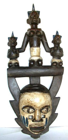 Yoruba Mask with Family Superstructure