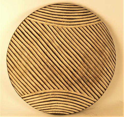 Bamileke Round Striped Shield
